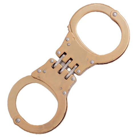 Gold Hinged Handcuffs with nylon case