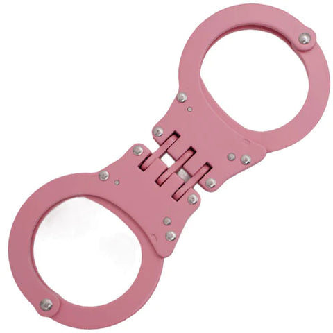 Pink Hinged Handcuffs with nylon case