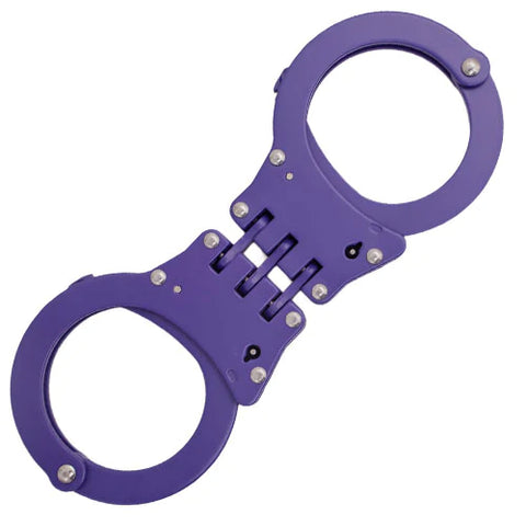 Purple Hinged Handcuffs with nylon case