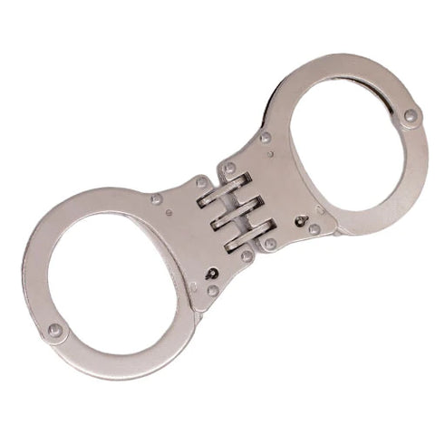Silver Hinged Handcuffs with nylon case
