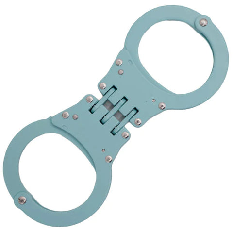 Teal Hinged Handcuffs with nylon case