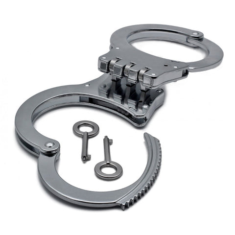 Silver Hinged Handcuffs