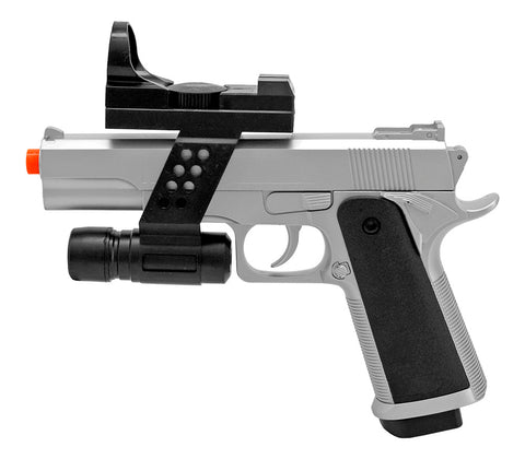 G153SAF Spring Powered Airsoft Handgun - Silver