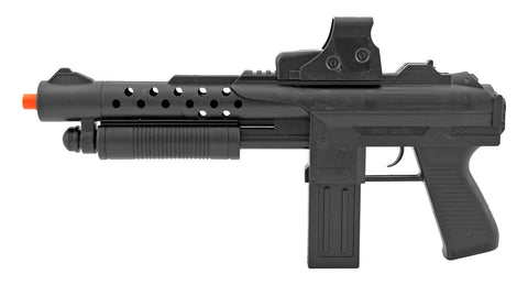 UK Arms P2168 Spring Powered Airsoft Replica Rifle with Red Dot Laser and Mock Scope