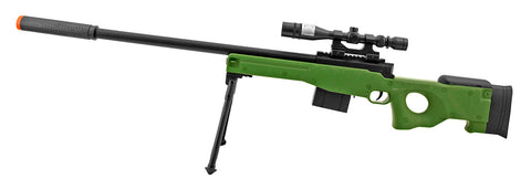 UK Arms P2703G Spring Powered Airsoft Sniper Rifle with Scope and Bipod Attachment