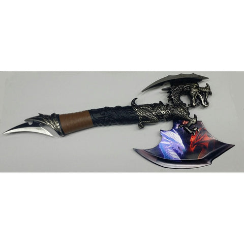 FANTASY DRAGON AXE 16.92'' WITH STAND