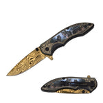 Wolf with Gold Blade with Pattern