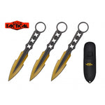 3pcs Set Throwing Knife Set GOLD