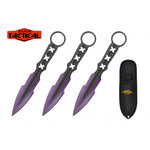 3pcs Set Throwing Knife Set PURPLE