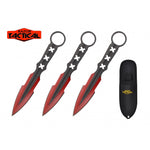 3pcs Set Throwing Knife Set RED