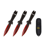 3pcs Set Throwing Knife Set RED