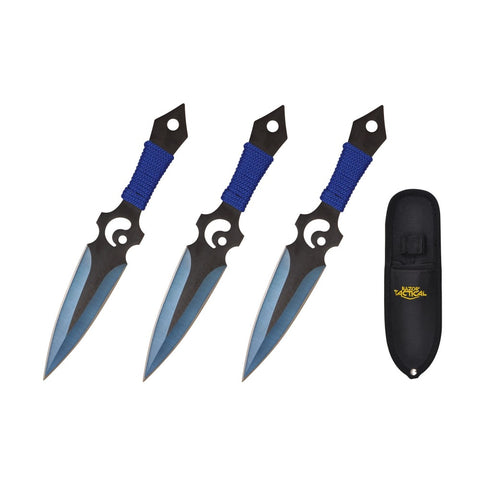 3pcs Throwing knife set Blue