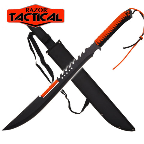 ORANGE RAZOR TACTICAL MACHETE WITH SHEATH