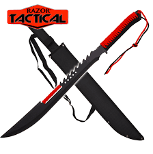 RED RAZOR TACTICAL MACHETE WITH SHEATH