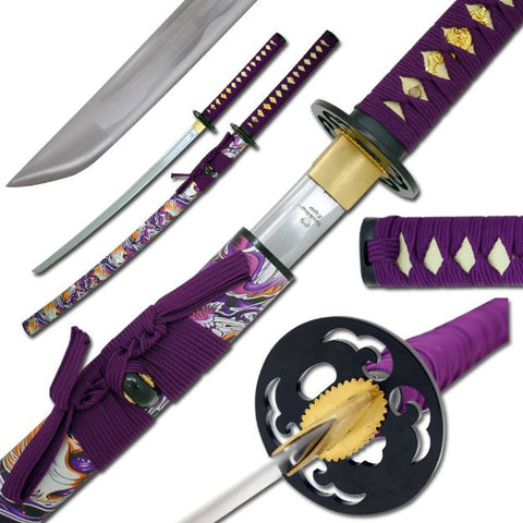 Purple Dragon Pattern Katana