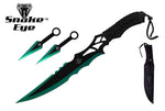 GREEN NINJA SWORD WITH THROWING KNIVES