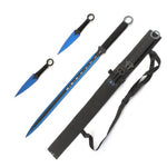 BLUE MACHETE WITH KUNAI THROWERS