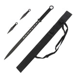 BLACK MACHETE WITH KUNAI THROWERS