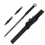 BLACK TANTO BLADE WITH KUNAI THROWERS