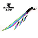 RAINBOW MACHETE WITH 3PC KUNAI SET